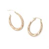Thumbnail Image 2 of Oval Twist Hoop Earrings in 10K Gold