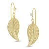 Thumbnail Image 0 of Cubic Zirconia Leaf Drop Earrings in 10K Gold