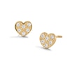 Thumbnail Image 1 of Child's Cubic Zirconia Heart Stud Earrings in 10K Gold