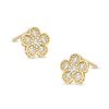 Thumbnail Image 1 of Child's Cubic Zirconia Flower Stud Earrings in 10K Gold