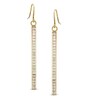 Thumbnail Image 1 of Cubic Zirconia Linear Drop Earrings in 10K Gold