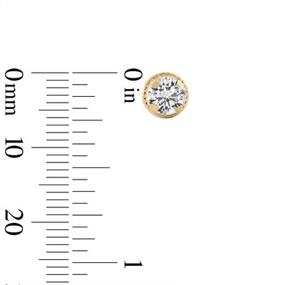 5mm Cubic Zirconia Stud Earrings in 10K Gold