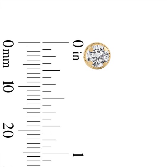 5mm Cubic Zirconia Stud Earrings in 10K Gold