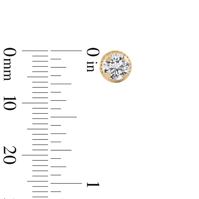 Main Image 4 of 5mm Cubic Zirconia Stud Earrings in 10K Gold