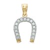 Thumbnail Image 1 of Cubic Zirconia Horseshoe Necklace Charm in 10K Gold