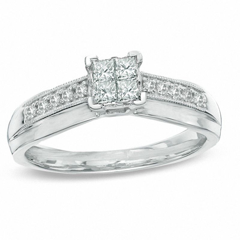 Buy Glowing Quad Diamond Ring Online | CaratLane