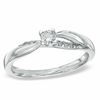 Thumbnail Image 1 of 1/5 CT. T.W. Diamond Engagement Ring in Platinaire® - Size 7