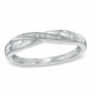 Diamond Accent Wedding Band in Platinaire® - Size 7
