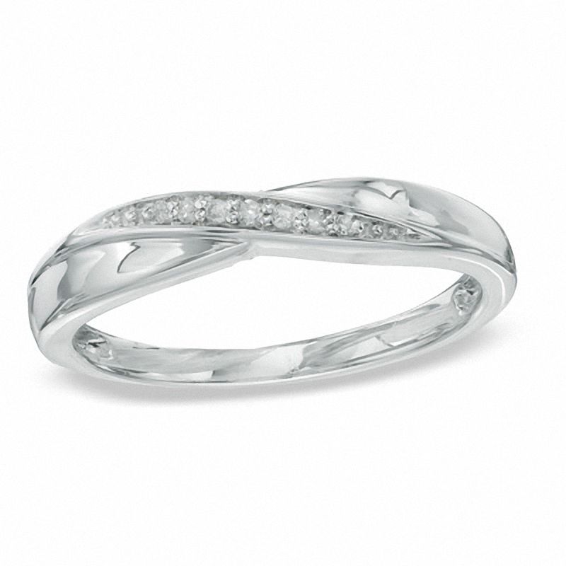 Diamond Accent Wedding Band in Platinaire® - Size 7