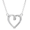 Thumbnail Image 1 of Diamond Accent Heart Necklace in Sterling Silver