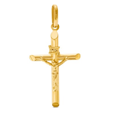 Crucifix Necklace Charm in 14K Gold