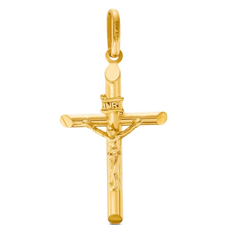 Main Image 1 of Crucifix Necklace Charm in 10K Gold