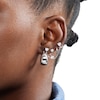 Thumbnail Image 4 of Cubic Zirconia Curved Drop Earrings in Sterling Silver