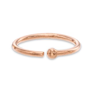 14K Solid Rose Gold Nose Ring - 20G 5/16"