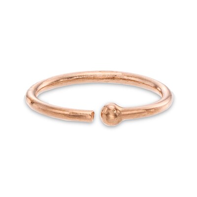 14K Solid Rose Gold Nose Ring - 20G 5/16"