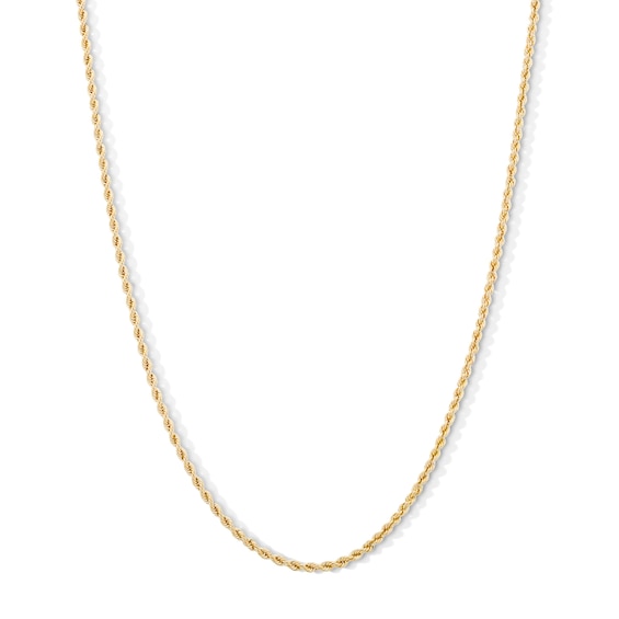 10K Hollow Gold Rope Chain - 18"