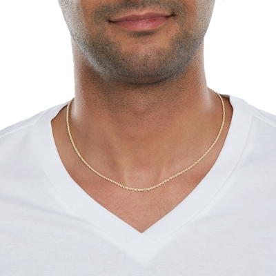 10K Hollow Gold Rope Chain - 18"