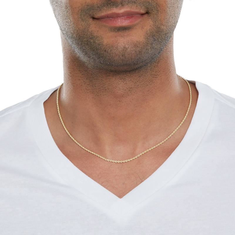 10K Hollow Gold Rope Chain - 18"