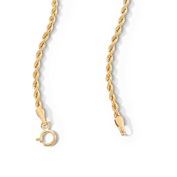 10K Hollow Gold Rope Chain - 18"