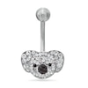 Thumbnail Image 1 of 014 Gauge Crystal Koala Bear Belly Button Ring in Stainless Steel