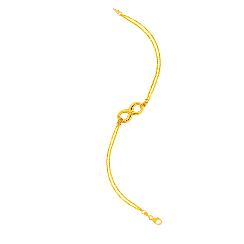 Main Image 3 of Sideways Infinity Bracelet in 10K Gold - 7.5"