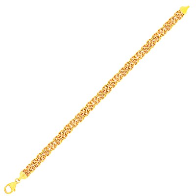 Byzantine Chain Bracelet in 10K Gold - 7.5"