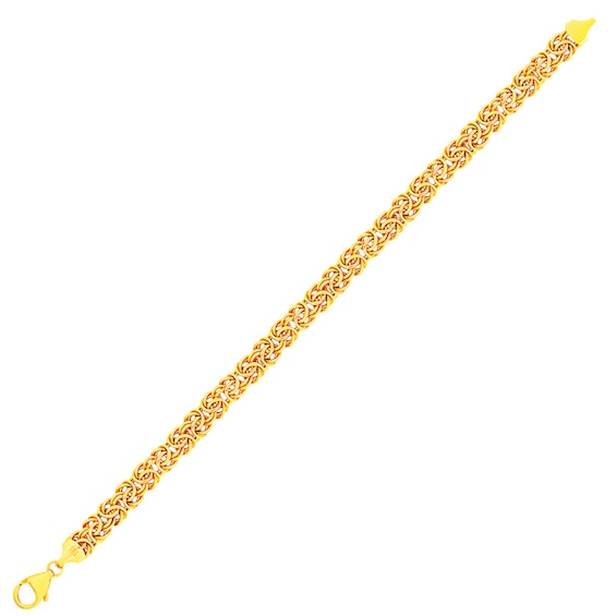 Byzantine Chain Bracelet in 10K Gold - 7.5"