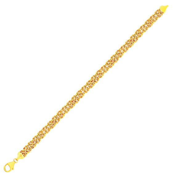 Byzantine Chain Bracelet in 10K Gold - 7.5"