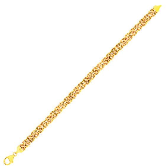 Byzantine Chain Bracelet in 10K Gold - 7.5"