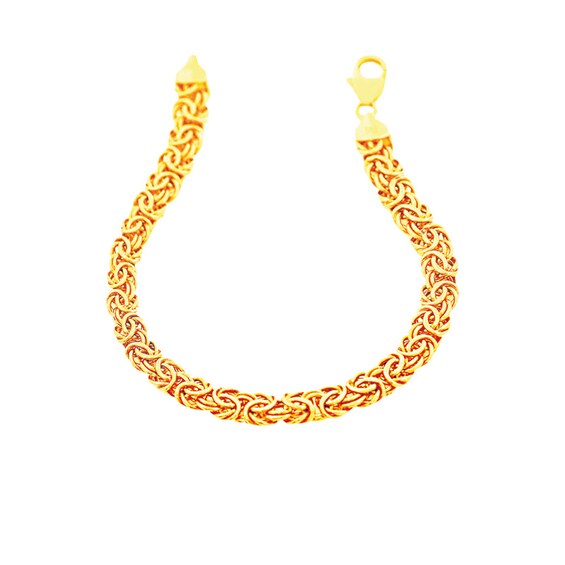 Byzantine Chain Bracelet in 10K Gold - 7.5"