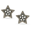 Thumbnail Image 1 of Crystal Star Stud Earrings in Sterling Silver with Black Rhodium