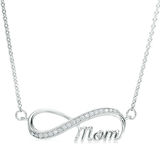 Sterling Silver Solid CZ Sideways Infinity 