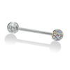 Thumbnail Image 0 of Stainless Steel Crystal Iridescent Barbell - 14G