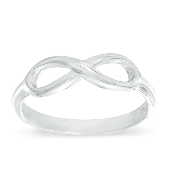 Sideways Infinity Ring in Sterling Silver