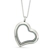Thumbnail Image 1 of Floating Lockets Tilted Heart Pendant in Stainless Steel - 20"