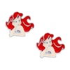Child's Enamel Ariel Stud Earrings in Sterling Silver