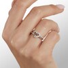 Cubic Zirconia Heart In Heart Ring in Sterling Silver - Size 6