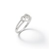 Cubic Zirconia Heart In Heart Ring in Sterling Silver - Size 8