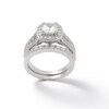 Cubic Zirconia Cushion Frame Bridal Set in Sterling Silver - Size 9