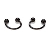 018 Gauge Horseshoe Pair in Stainless Steel Solid and Tube with Black IP - 5/16"