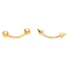 Yellow Ion Plated Ball and Spike Curved Barbell Set - 18G 5/16"
