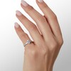 6.5mm Heart-Shaped Cubic Zirconia Ring in Sterling Silver - Size 5