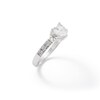 6.5mm Heart-Shaped Cubic Zirconia Ring in Sterling Silver - Size 9