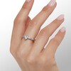 6.5mm Heart-Shaped Cubic Zirconia Ring in Sterling Silver - Size 9