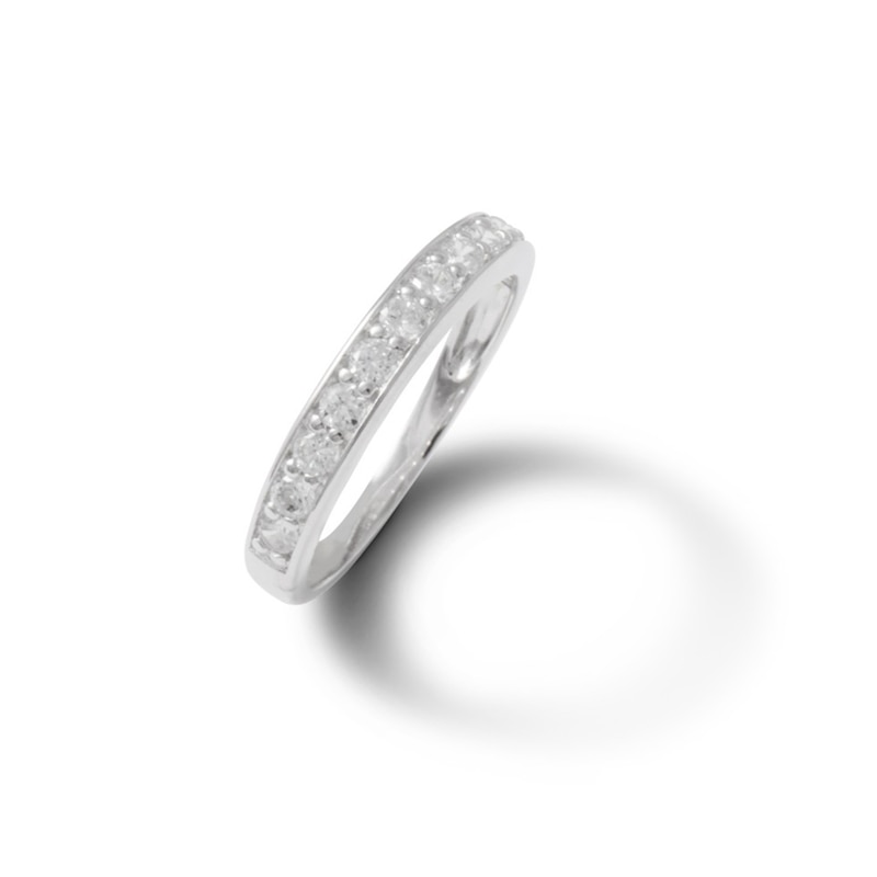 Cubic Zirconia Band in Sterling Silver