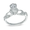 Thumbnail Image 0 of Cubic Zirconia Claddagh Ring in Sterling Silver - Size 5