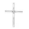 Thumbnail Image 1 of 3mm Cubic Zirconia Cross Necklace Charm in 10K White Gold