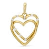 Thumbnail Image 1 of Cubic Zirconia Double Heart Charm in 10K Gold