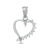 Thumbnail Image 1 of Cubic Zirconia Heart Necklace Charm in 10K White Gold