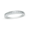 Cubic Zirconia Slant Row Band in Sterling Silver - Size 6